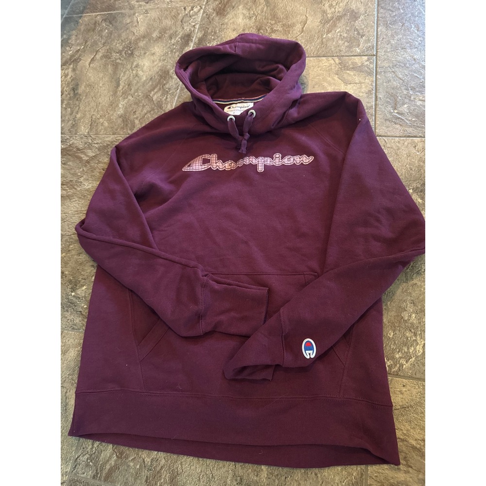 Champion Women's Hoodie Pullover Burgundy Sweatshirt Small‎ S